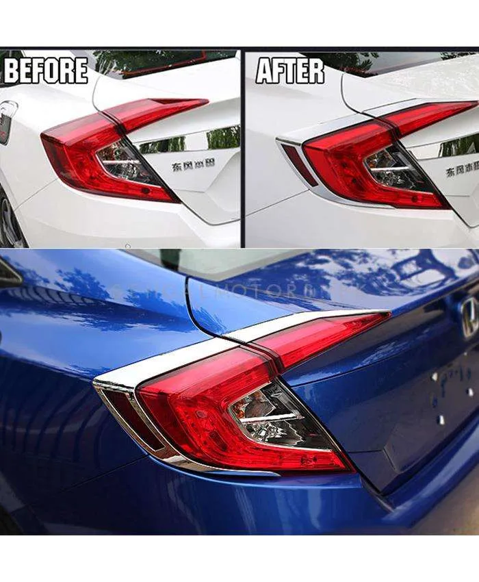 Honda Civic Back lights Chrome MA001034 1035 - Model 2016-2021