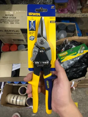 Irwin 10" (250mm) Straight Cut (Cutter) Aviation Snip with ProTouch Grip | Model : AVS-I10310 (103)
