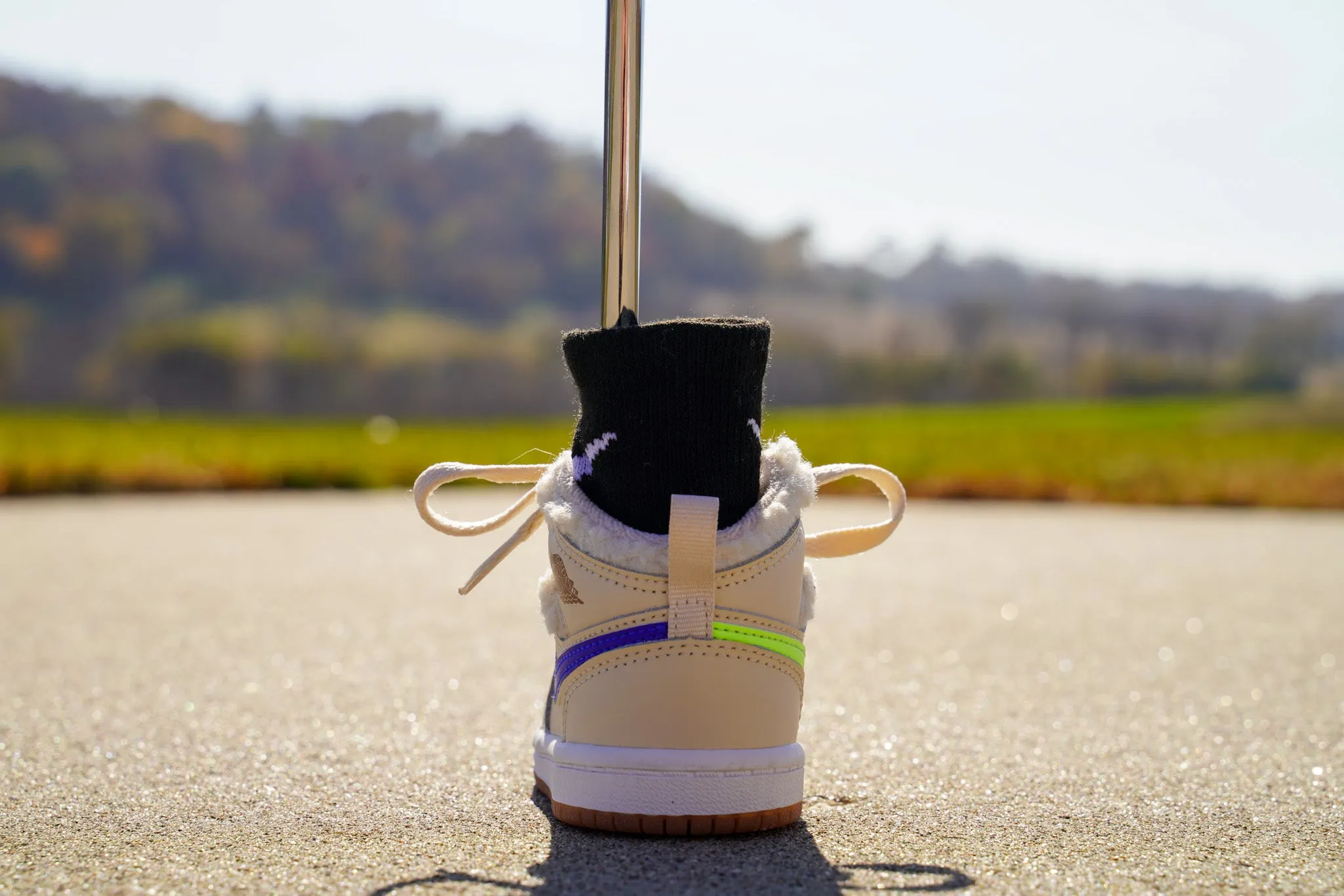 Jordan 1 Mid Fleece Utility [PEARL BLUE LIME] Standing Sneaker Putter Cover
