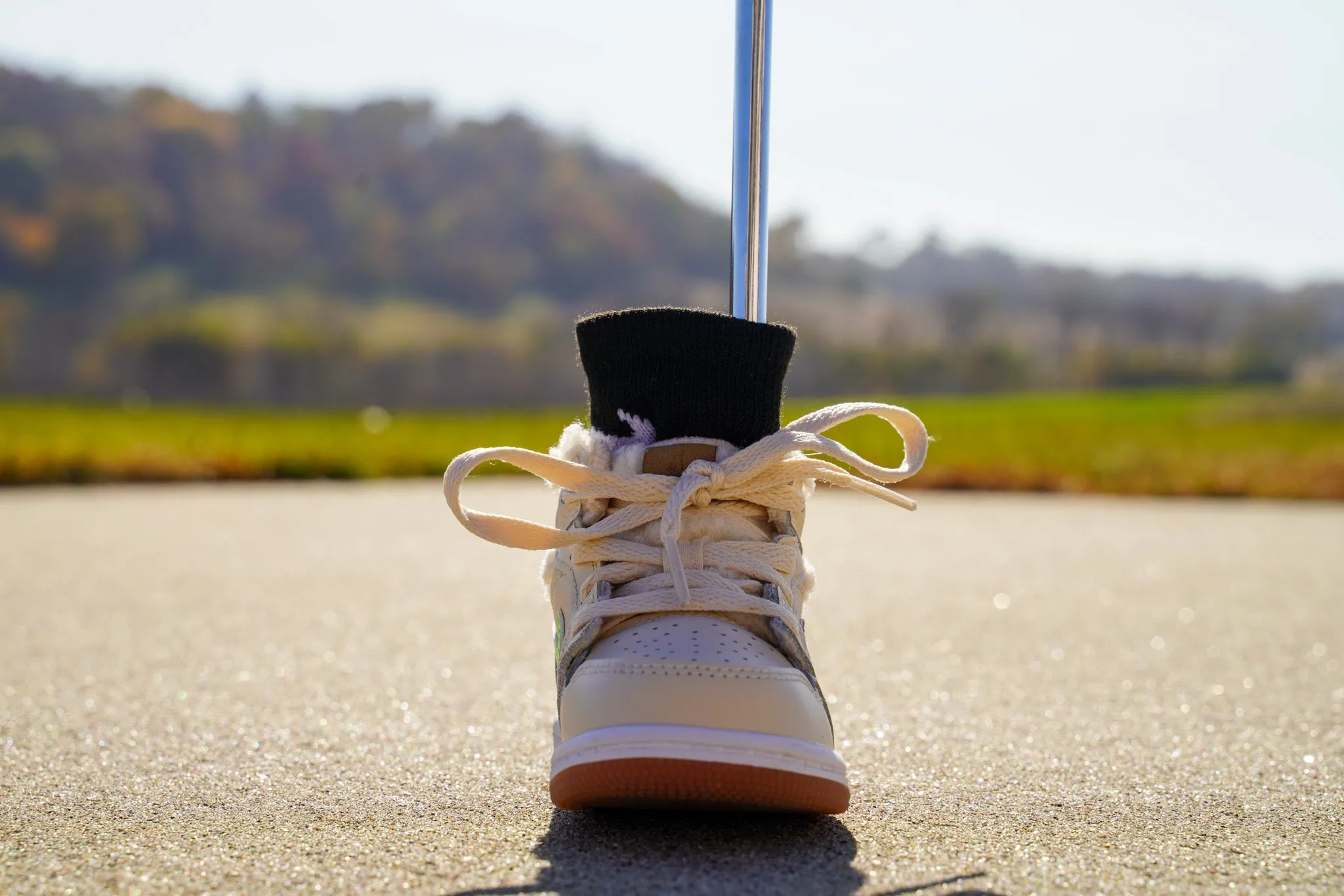 Jordan 1 Mid Fleece Utility [PEARL BLUE LIME] Standing Sneaker Putter Cover