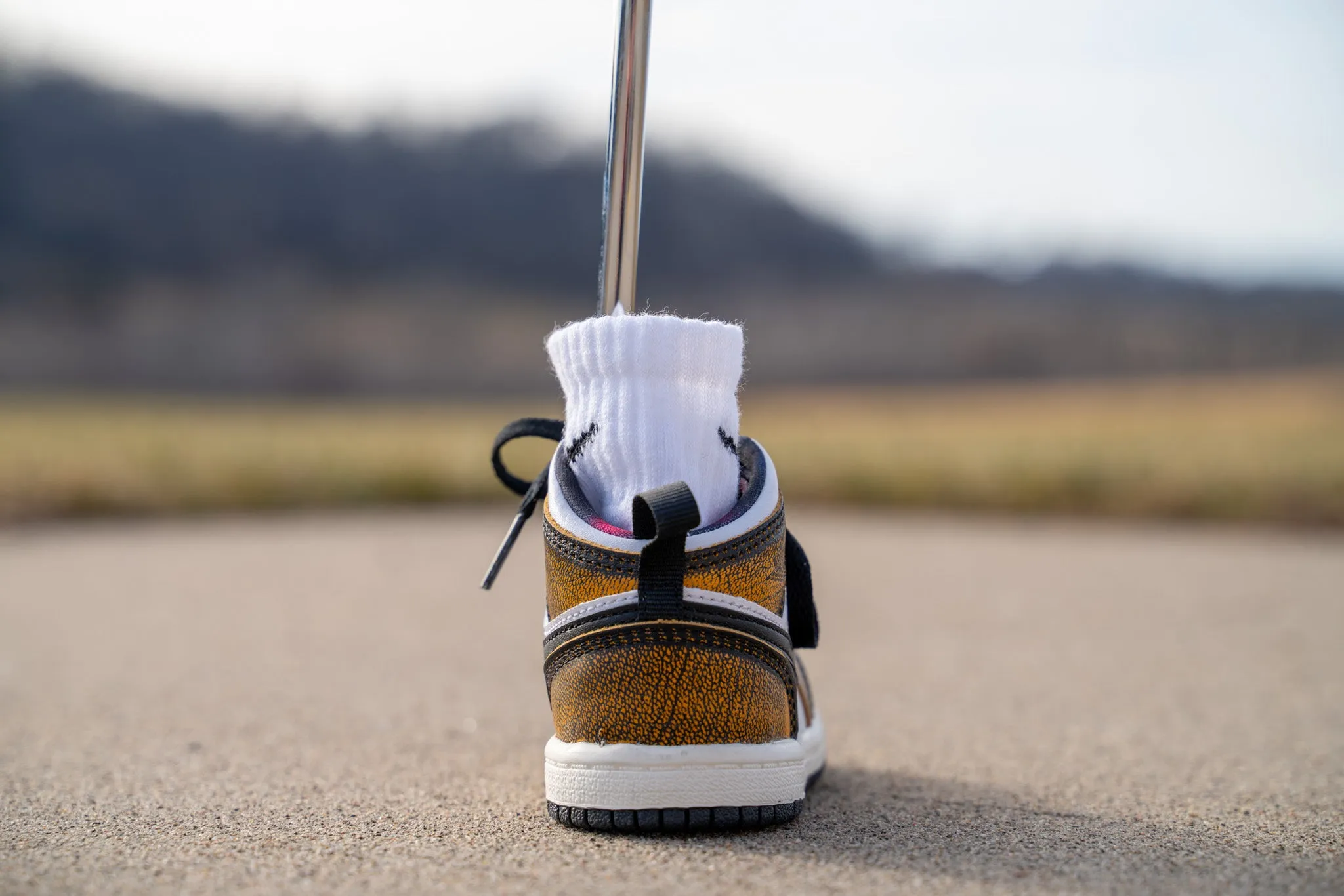Jordan 1 Mid SE [ORANGE WEAR] Standing Sneaker Putter Cover