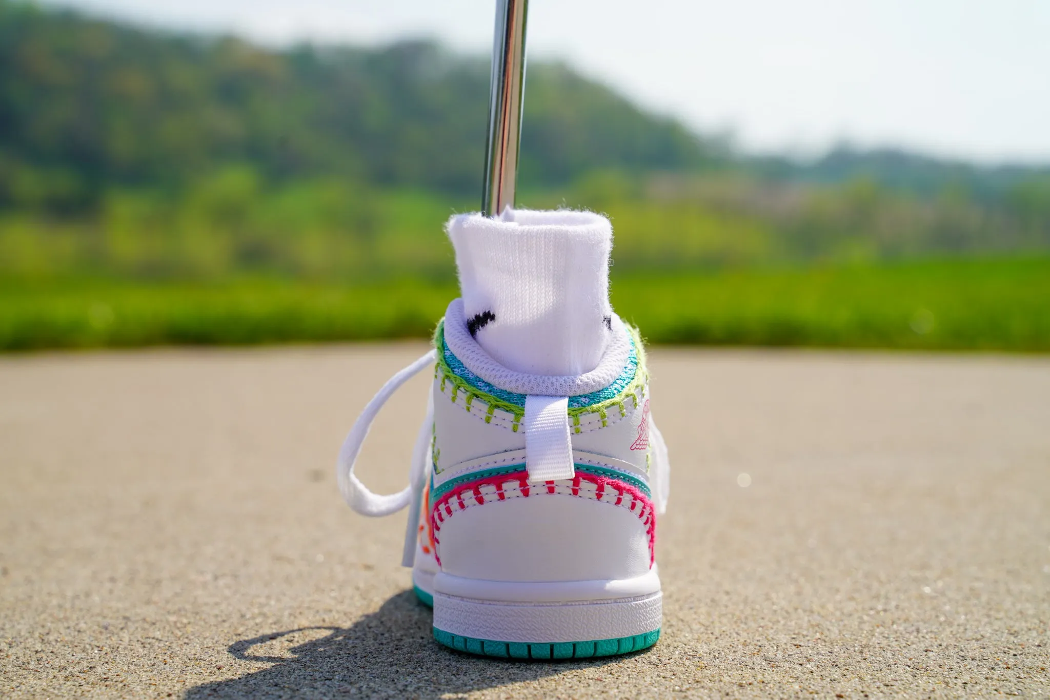 Jordan 1 Mid SE [WASHED TEAL] Standing Sneaker Putter Cover