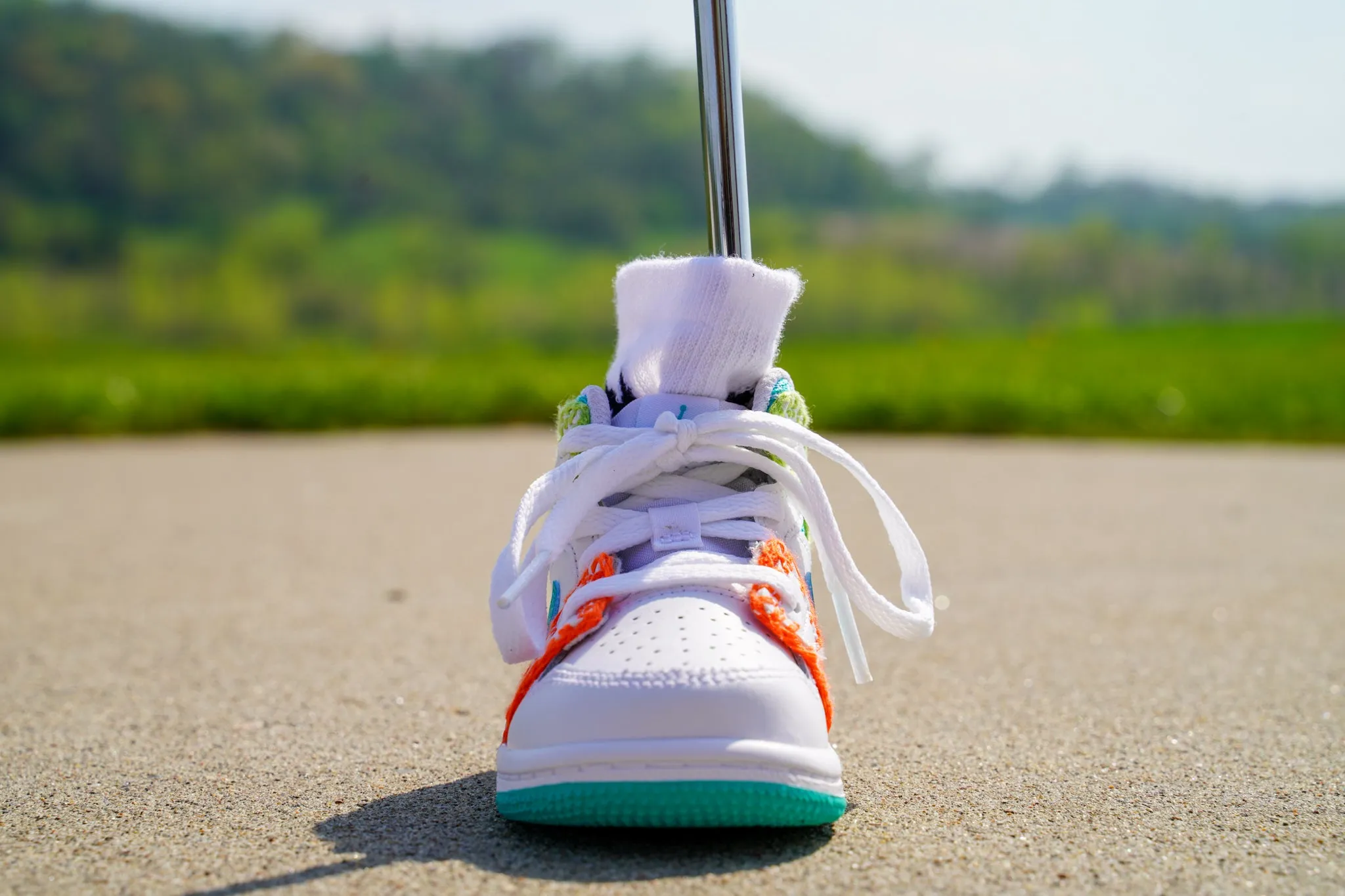 Jordan 1 Mid SE [WASHED TEAL] Standing Sneaker Putter Cover