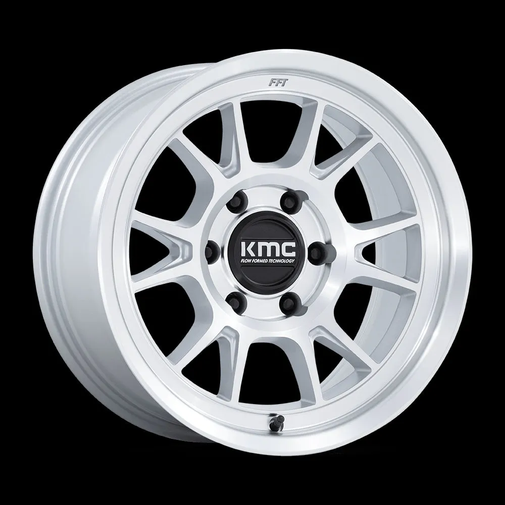 KMC KM729 Range 17X8.5 5X150 0MM Gloss Silver With Machined Face