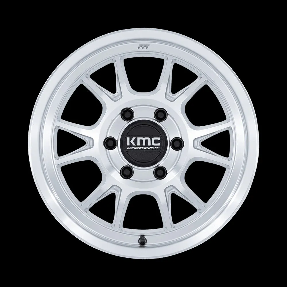 KMC KM729 Range 17X8.5 5X150 0MM Gloss Silver With Machined Face