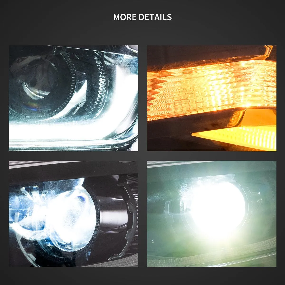 LED Headlight Assembly Dual Beam Projector Black For 2016-2022 Chevrolet Camaro 6th Gen