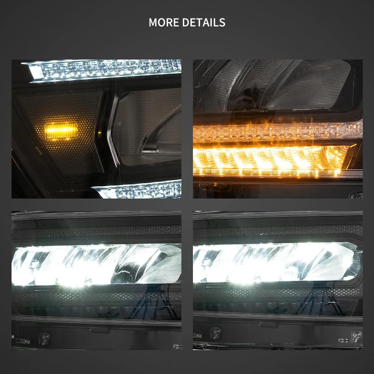 LED Headlight Assembly Reflection Bowl Chrome For 2019-2023 Dodge Ram 1500 5th Gen(DT)