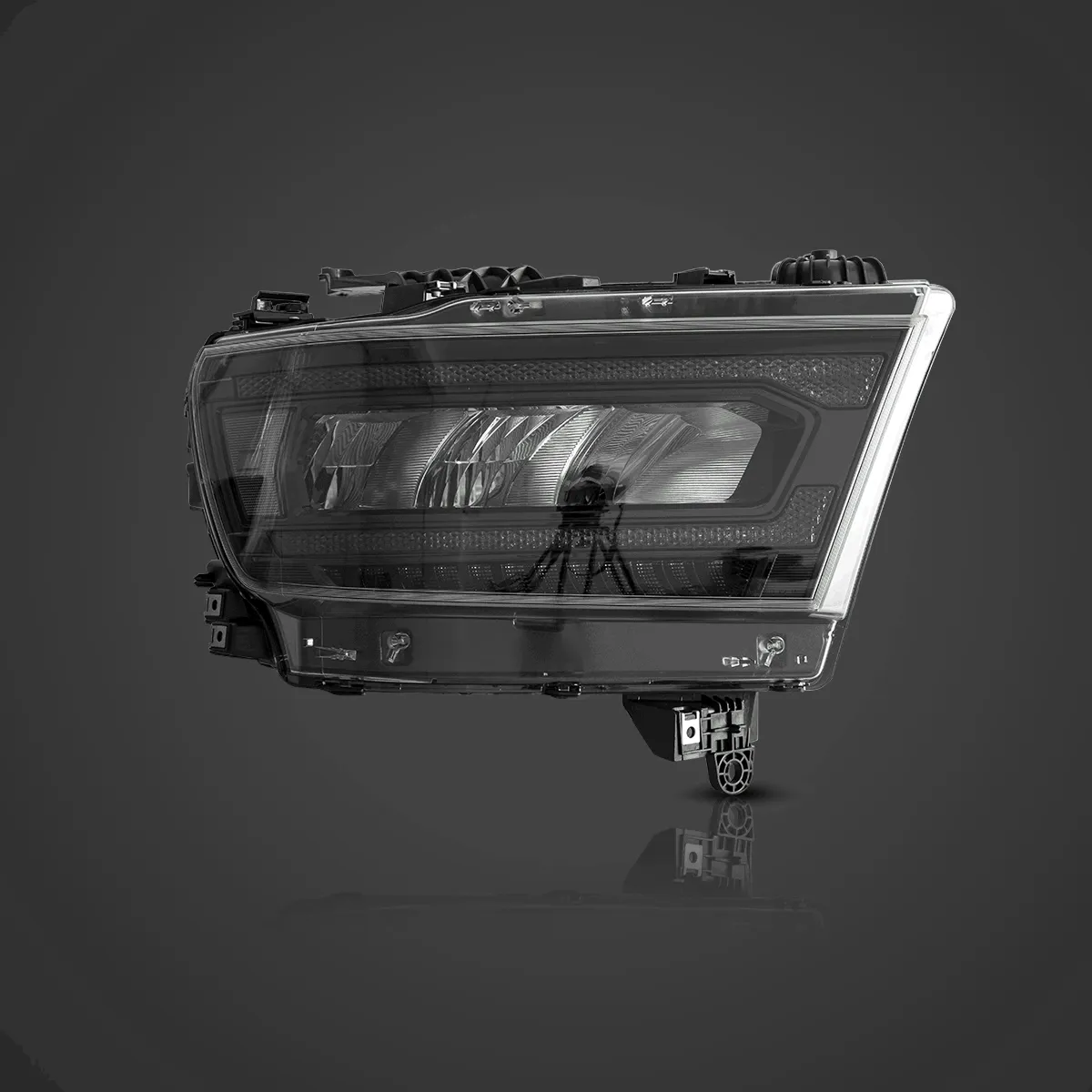 LED Headlight Assembly Reflection Bowl Chrome For 2019-2023 Dodge Ram 1500 5th Gen(DT)