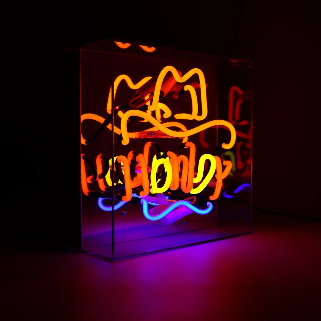 Locomocean Howdy Acrylic Box Neon Sign