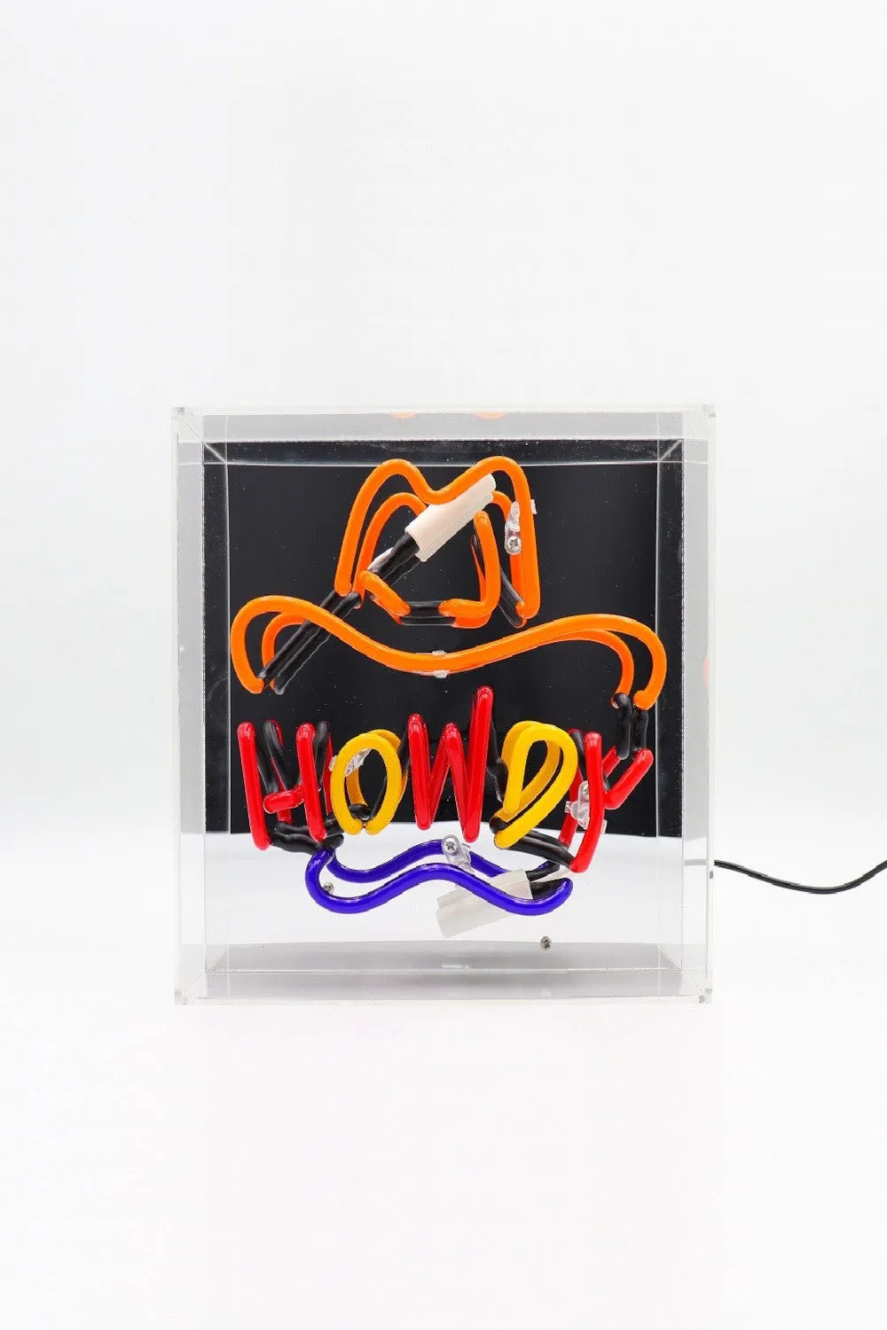 Locomocean Howdy Acrylic Box Neon Sign