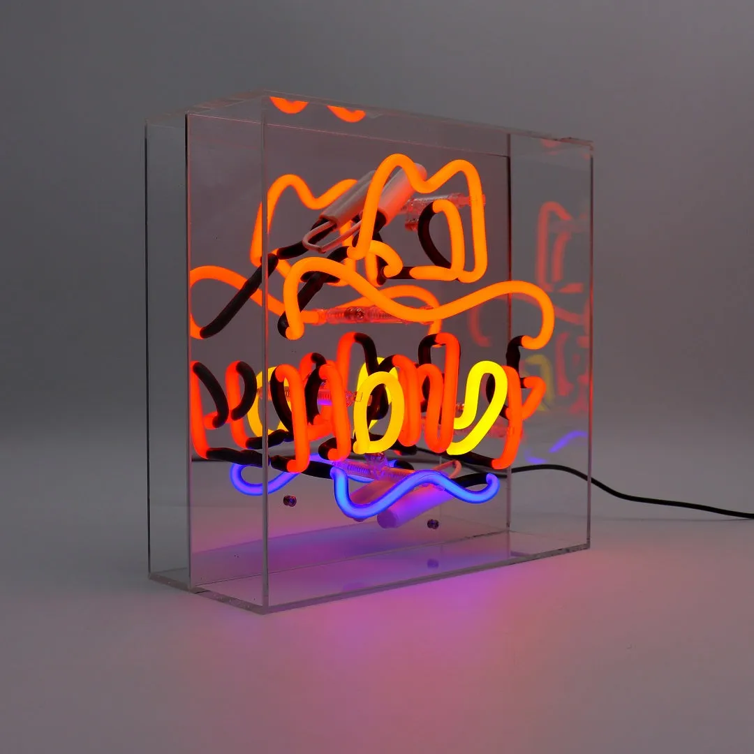 Locomocean Howdy Acrylic Box Neon Sign