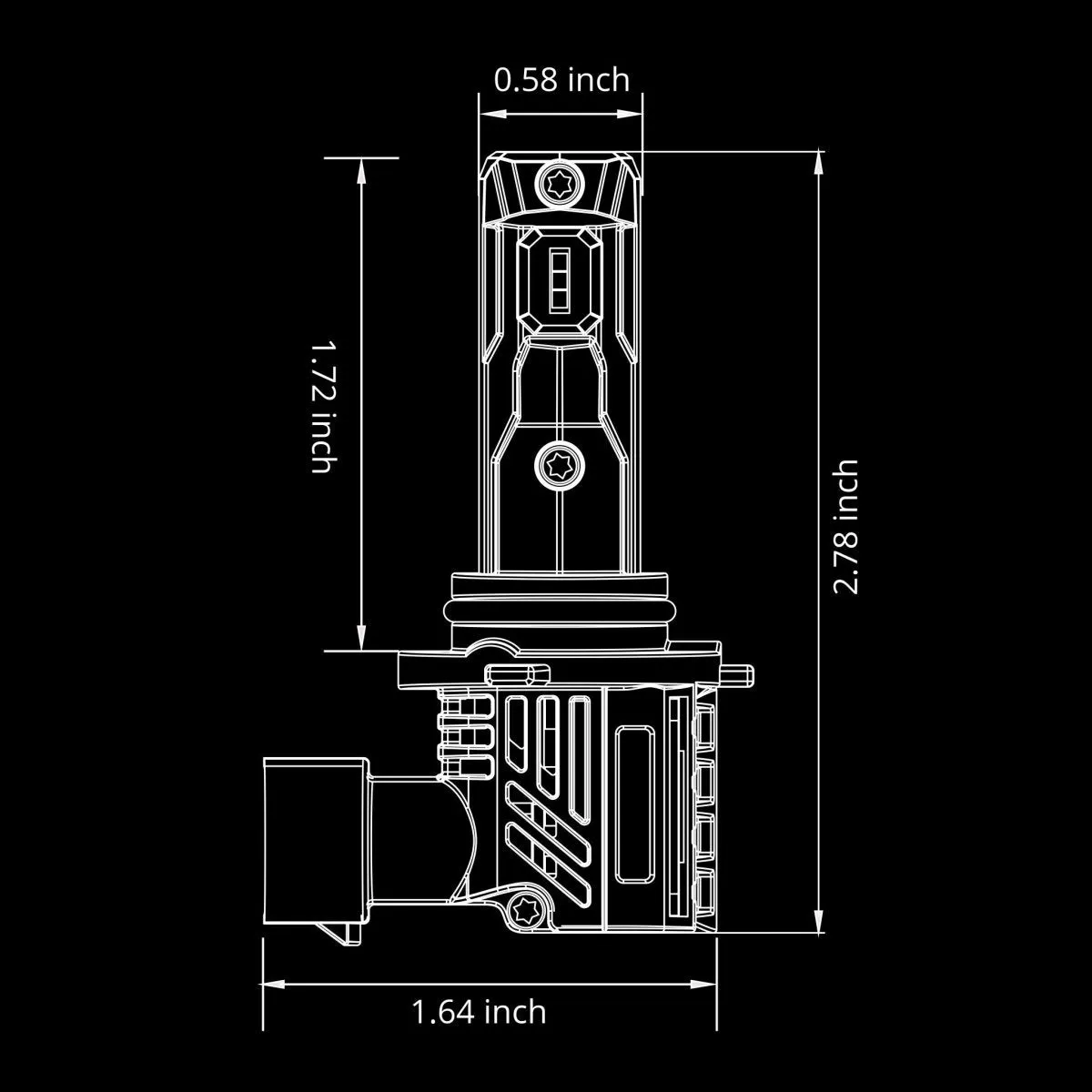 Mini HB3 9005 LED Forward Lightings Bulbs, H10 Fog Lights, DRL, White