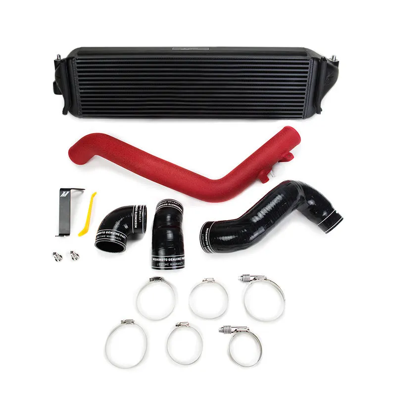 Mishimoto Honda Civic Type R 2017  Performance Intercooler Kit, Black w/ Red Piping - MMINT-CTR-17KBKWRD