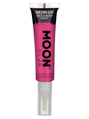 Moon Glow Intense Neon UV Face Paint Pink 15ml
