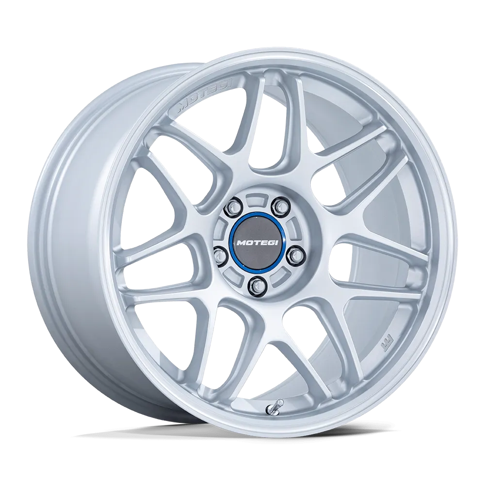 Motegi MR158 Tsubaki 18X10.5 5X120 25mm Hyper Silver W Machined Lip
