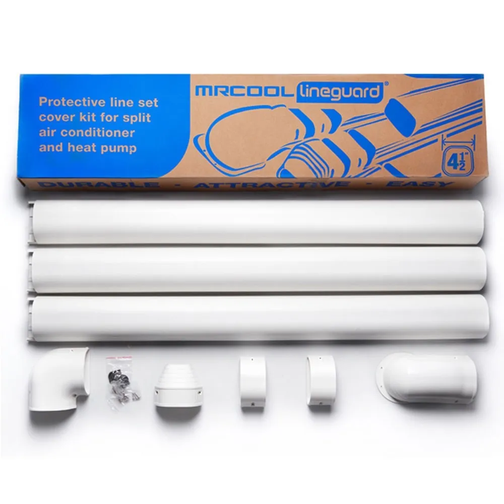 MRCOOL MLG450 - LineGuard 4.5 in. 16-Piece Complete Line Set Cover Kit for Ductless Mini-Split or Central System