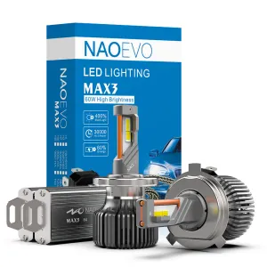 NAOEVO H4 LED Headlight Bulb 120W 13000LM | Max3 Series