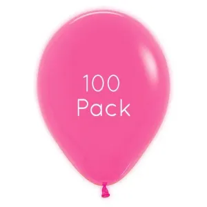 Neon Fuchsia Balloons - 100 Pkt