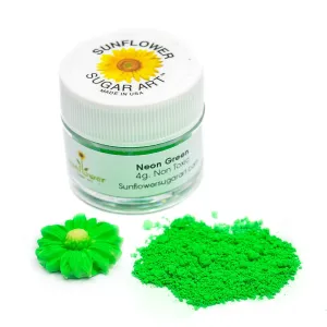 Neon Green Glow in the Dark Petal Dust – Matte Powder for Royal Icing, Fondant, Chocolate & Cake Decorating