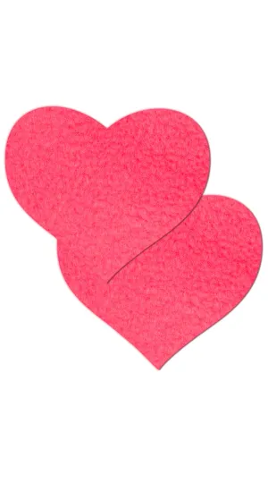 Neon Pink Day Glow Heart Pasties