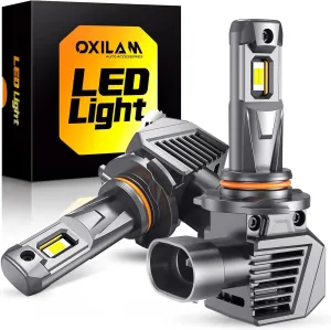OXILAM 9006 HB4 LED Headlight/ Foglight Bulbs 24000LM 100W 700% Brighter 6500K White, Wireless Plug and Play for low Beam