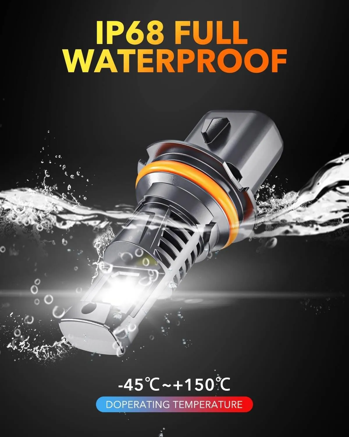 OXILAM Newest 9004 LED Headlight Light Bulbs, 24000 Lumens, 6500K, 120W