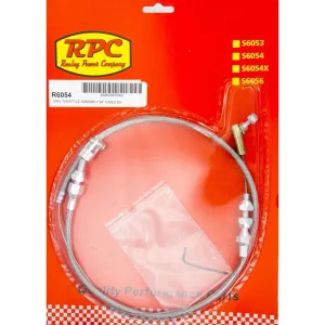 Racing Power 2 ft Long Throttle Cable Hardware Included Braided Stainless Universal - Natural