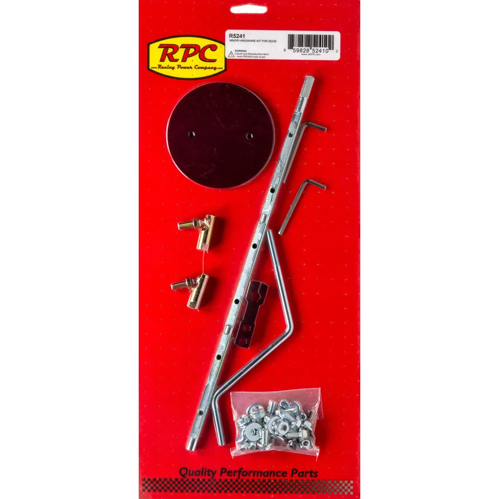 Racing Power Air Cleaner Hardware - Butterflies / Shafts / Z-bar / Hardware Included - RPC Finned Polished Aluminum Street Rod Air Scoop - Kit