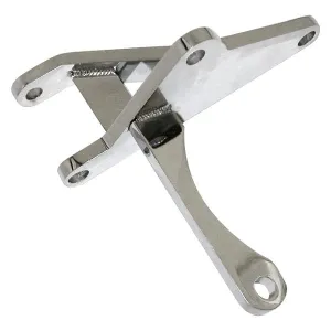 Racing Power Alternator Bracket - Driver Side - Lower - Head Mount - Chrome - Short Water Pump - Big Block Chevy