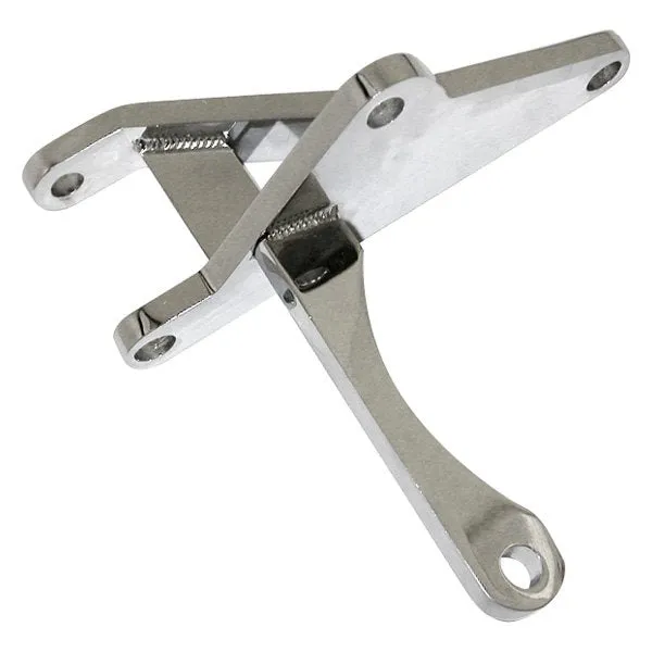 Racing Power Alternator Bracket - Driver Side - Lower - Head Mount - Chrome - Short Water Pump - Big Block Chevy