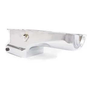 Racing Power Drag Race Rear Sump Oil Pan - 7 Quart - 8.25 in Deep - Chrome - 2 Piece Seal - Big Block Chevy