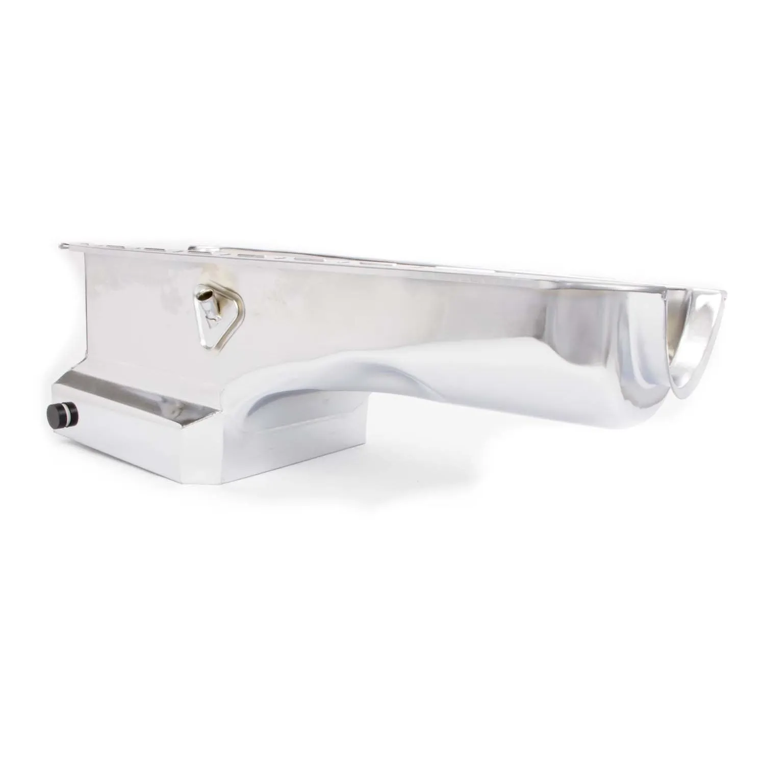 Racing Power Drag Race Rear Sump Oil Pan - 7 Quart - 8.25 in Deep - Chrome - 2 Piece Seal - Big Block Chevy