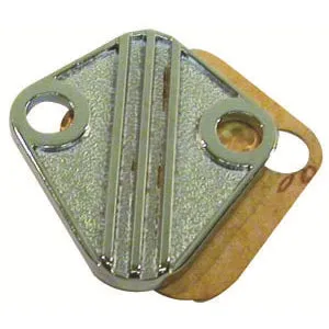 Racing Power Fuel Pump Blockoff - Cast Zinc - Chrome - Various Applications