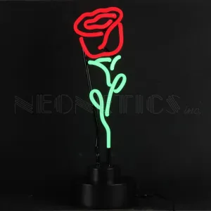 RED ROSE NEON SCULPTURE