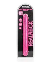 Shots Realrock 12" Double Dong Glow In The Dark