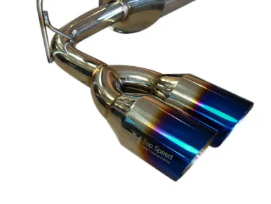Top Speed Pro 1 Exhaust Hyundai Genesis Coupe (09-12) Axle Back Titanium Blue Tips