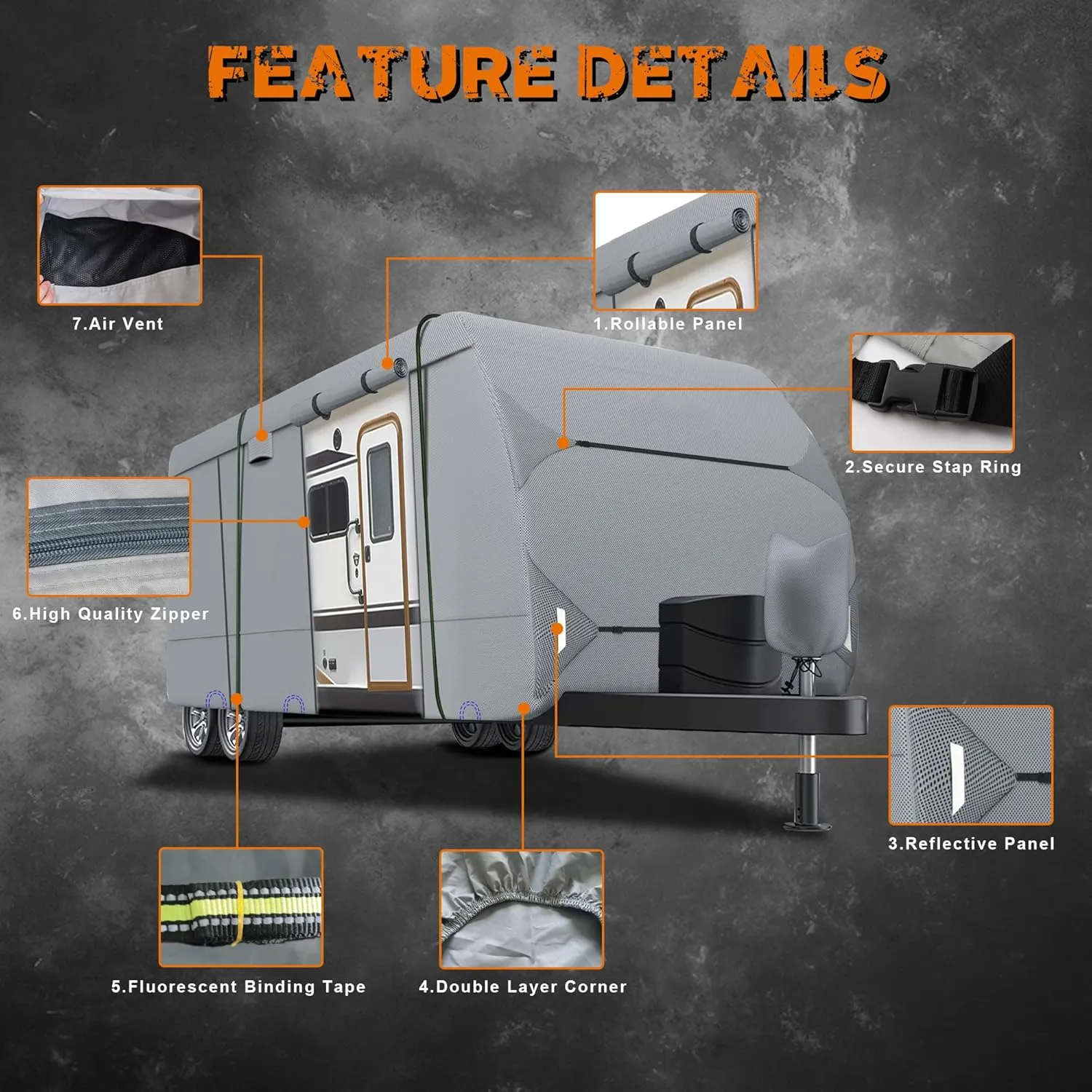 Ultimate Travel Trailer Cover - Waterproof, UV-Resistant, with Storage & Tire Covers