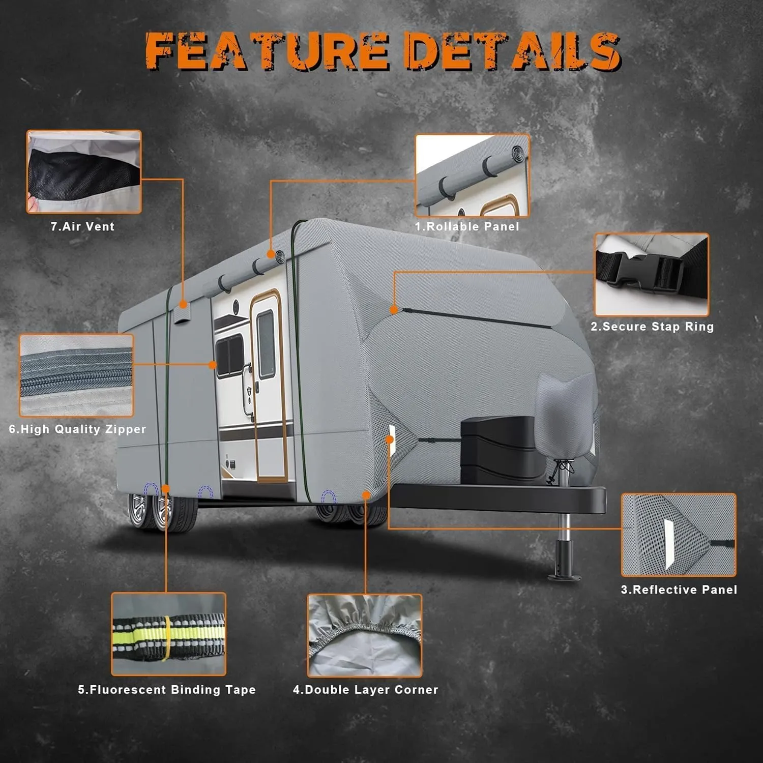 Ultimate Travel Trailer Cover - Waterproof, UV-Resistant, with Storage & Tire Covers