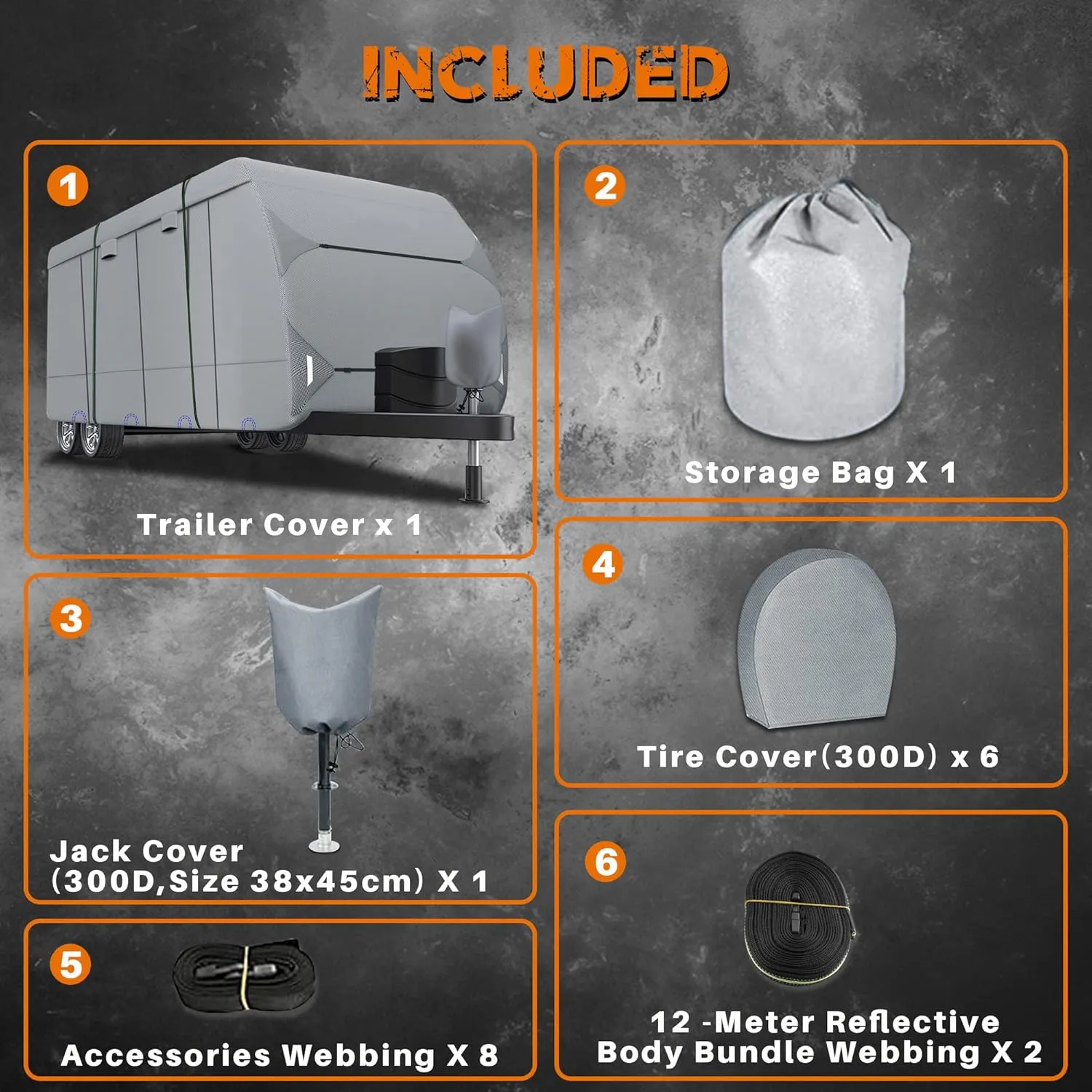 Ultimate Travel Trailer Cover - Waterproof, UV-Resistant, with Storage & Tire Covers