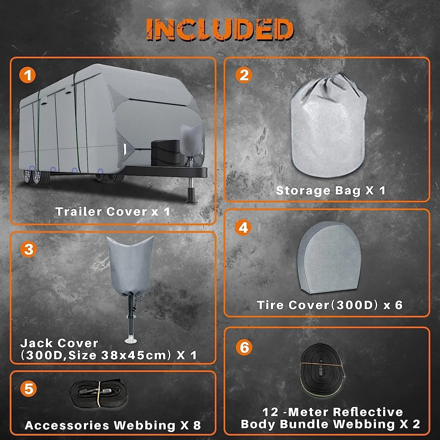 Ultimate Travel Trailer Cover - Waterproof, UV-Resistant, with Storage & Tire Covers