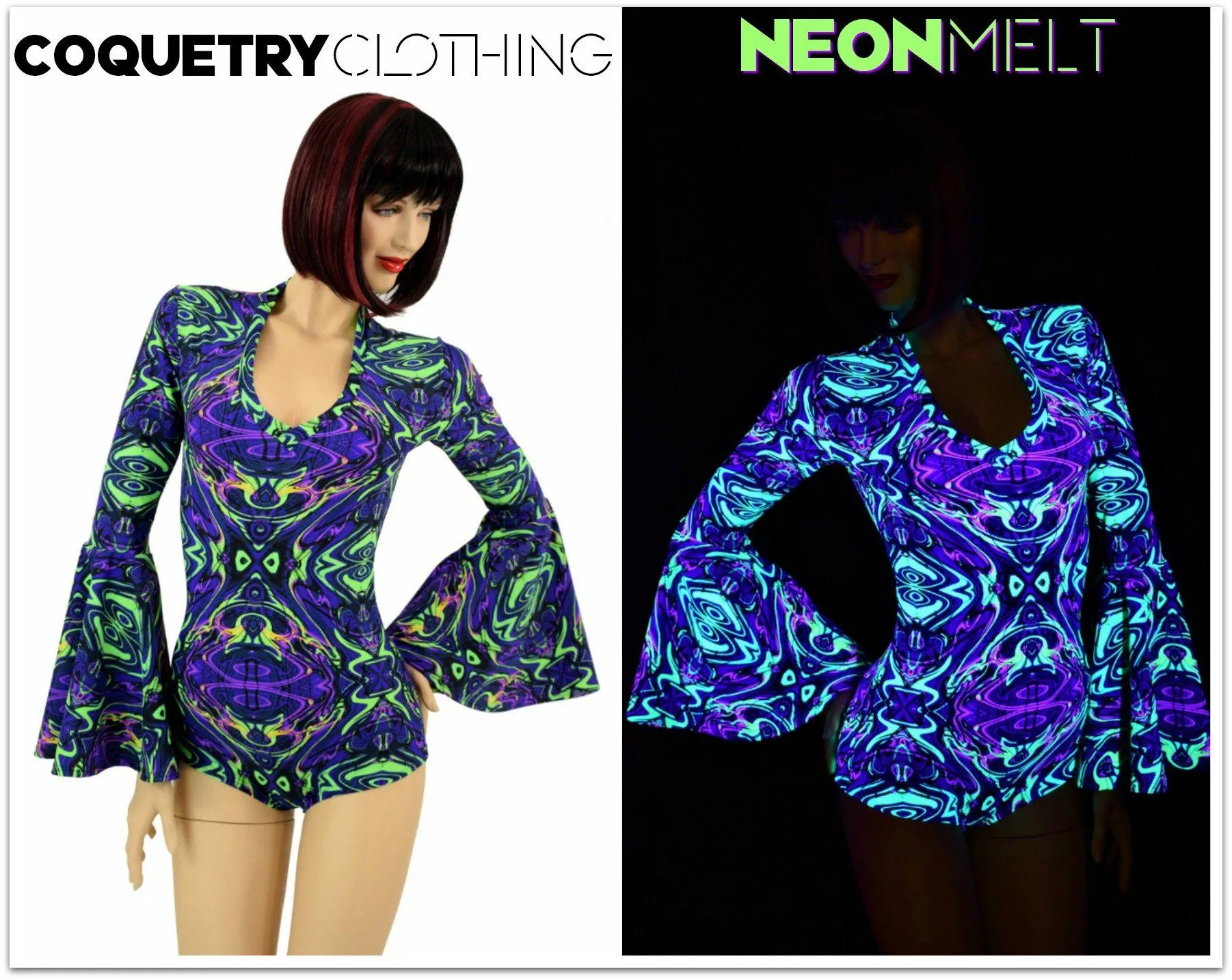 UV Glow Neon Melt Fabric