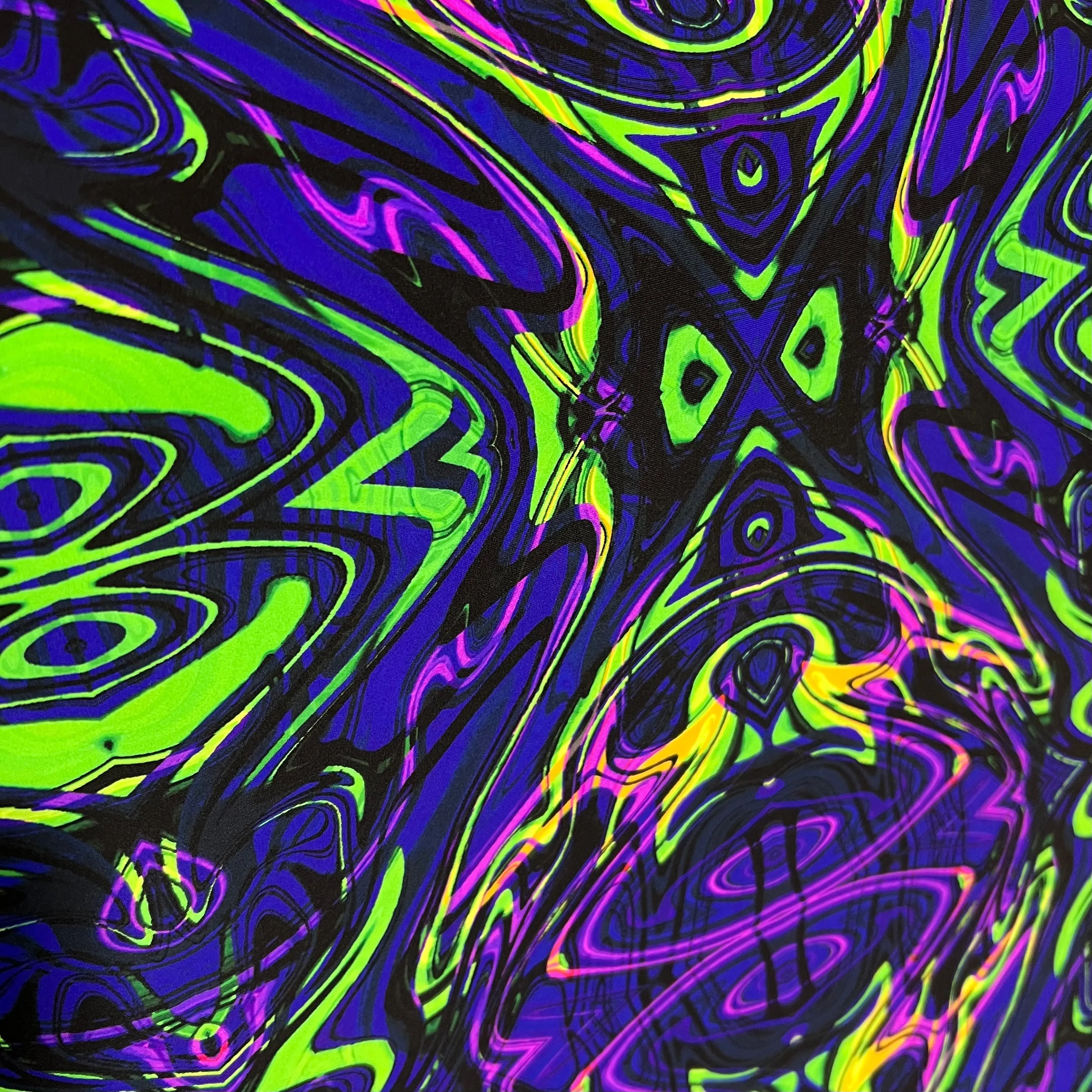UV Glow Neon Melt Fabric