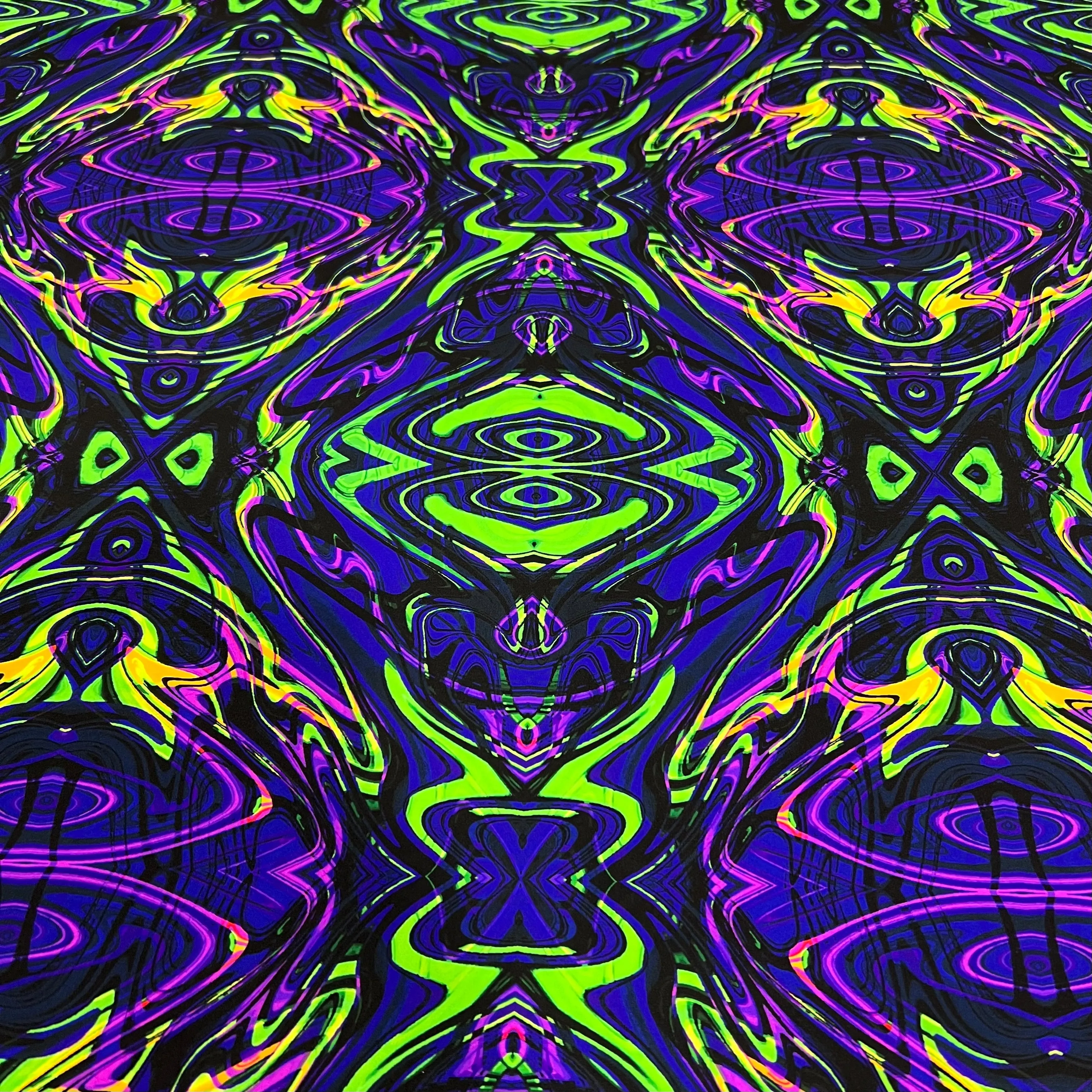 UV Glow Neon Melt Fabric
