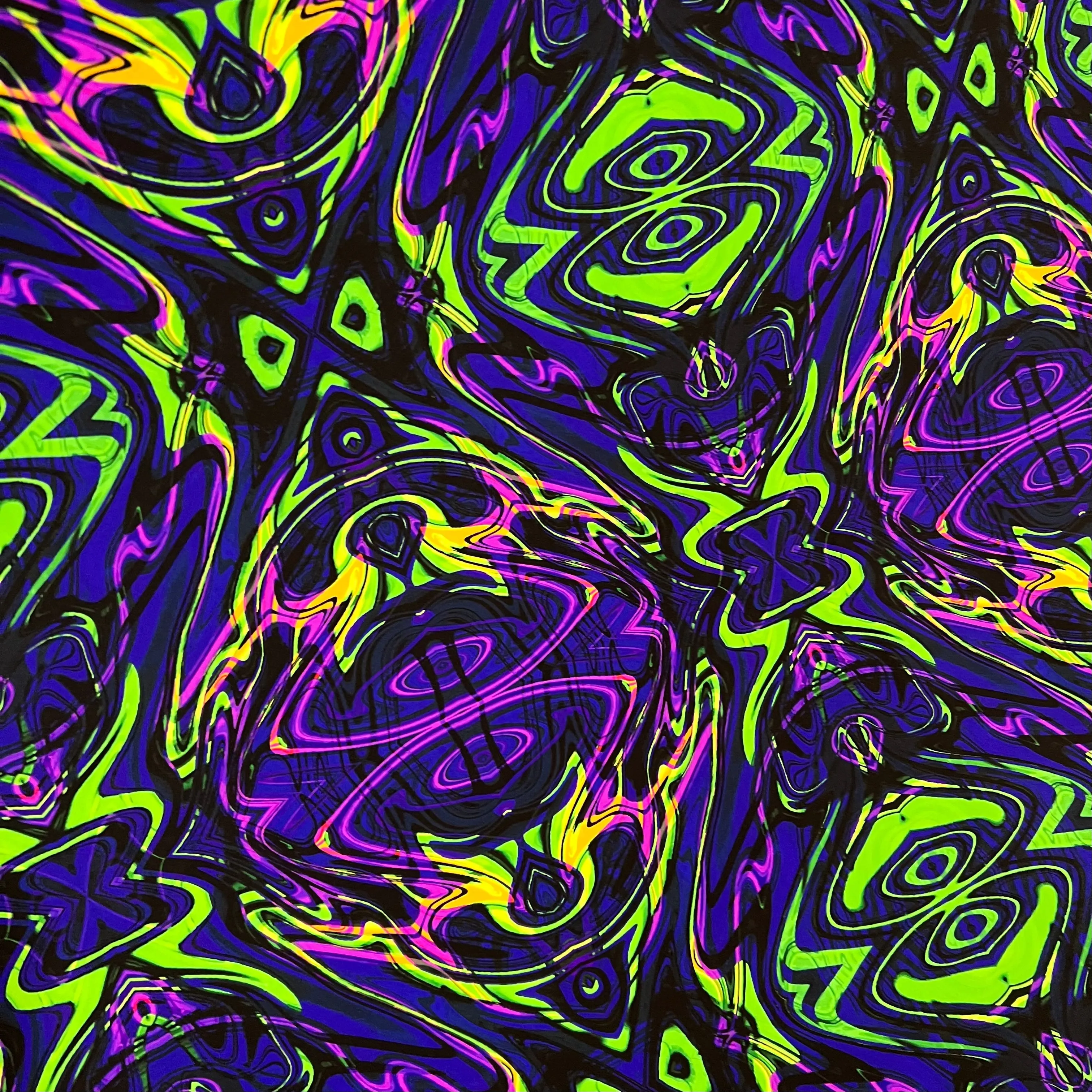 UV Glow Neon Melt Fabric