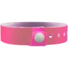 Vinyl 3/4" x 10" L-Shape Edge Glow Snapped Solid wristbands