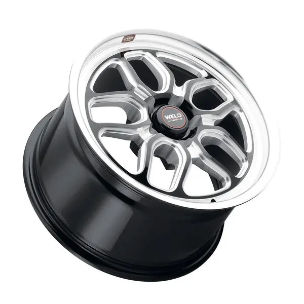 Weld Racing Laguna Drag 17x10 / 5x112 BP / ET40 / 7.1in BS / 78.1 CB Wheel - Gloss Black Milled