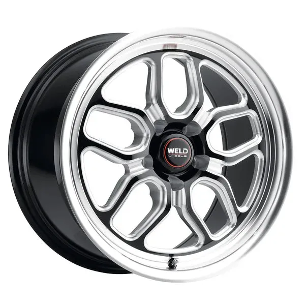 Weld Racing Laguna Drag 17x10 / 5x112 BP / ET40 / 7.1in BS / 78.1 CB Wheel - Gloss Black Milled