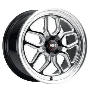 Weld Racing Laguna Drag 17x10 / 5x112 BP / ET40 / 7.1in BS / 78.1 CB Wheel - Gloss Black Milled