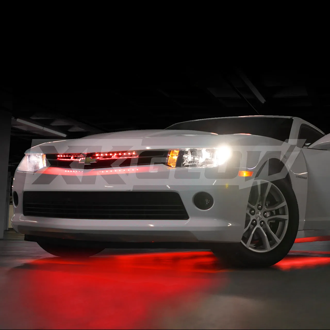 XKGlow Tube Single Color Underglow LED Accent Light Car/ Truck Kit [8pc 24" Strip] Red/ Green/ Blue/ Light Blue/ White/ Amber/ Pink